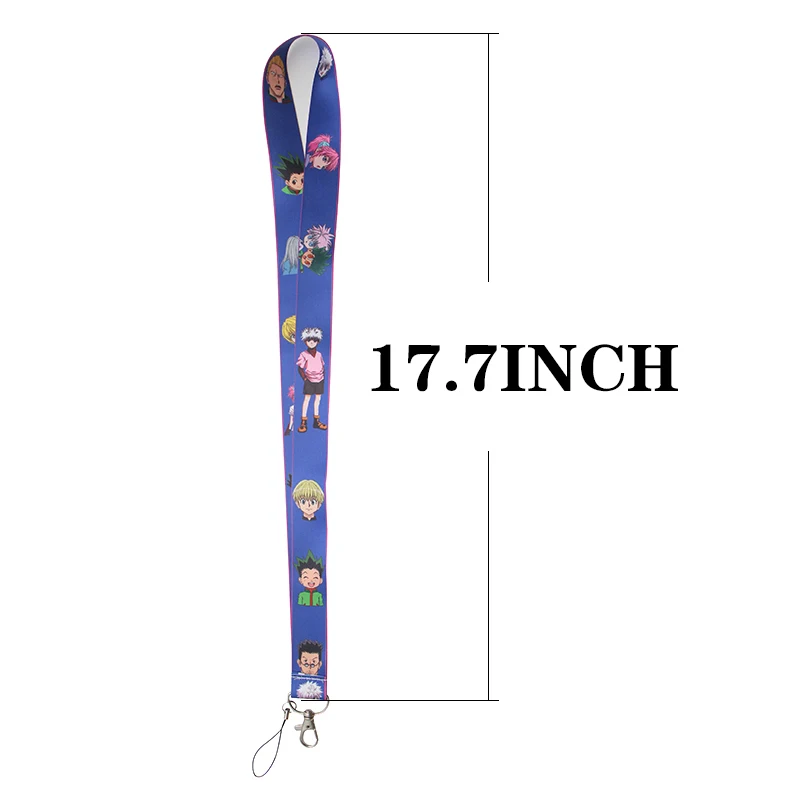 P3633 Dongmanli Аниме Охотник х Охотник брелок Lanyards Id бейдж держатель ID карты Пропуск Тренажерный зал мобильный телефон USB бейдж держатель ключевой ремень