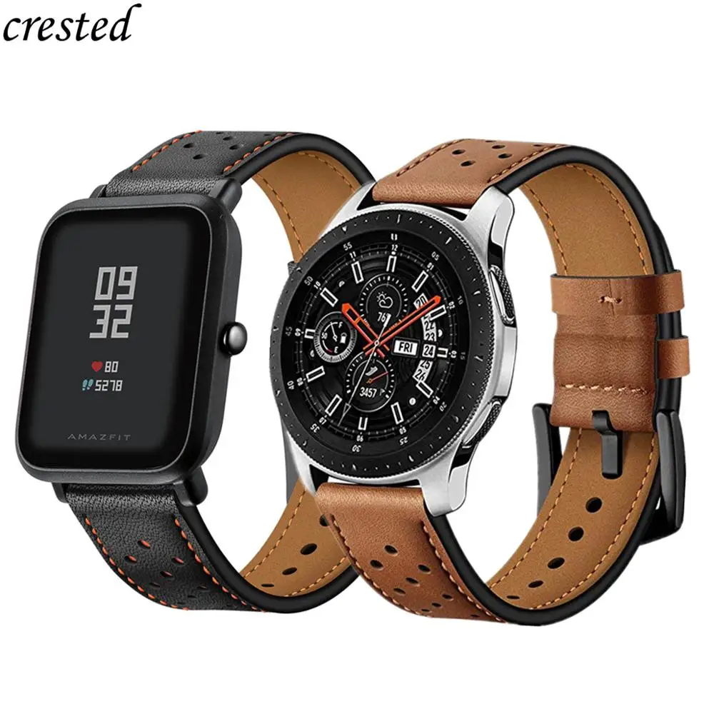Ремешок 20/22 мм для Galaxy Watch 46 мм/42 мм/Active Samsung Gear S3 frontier/S2/Sport ремешок из натуральной