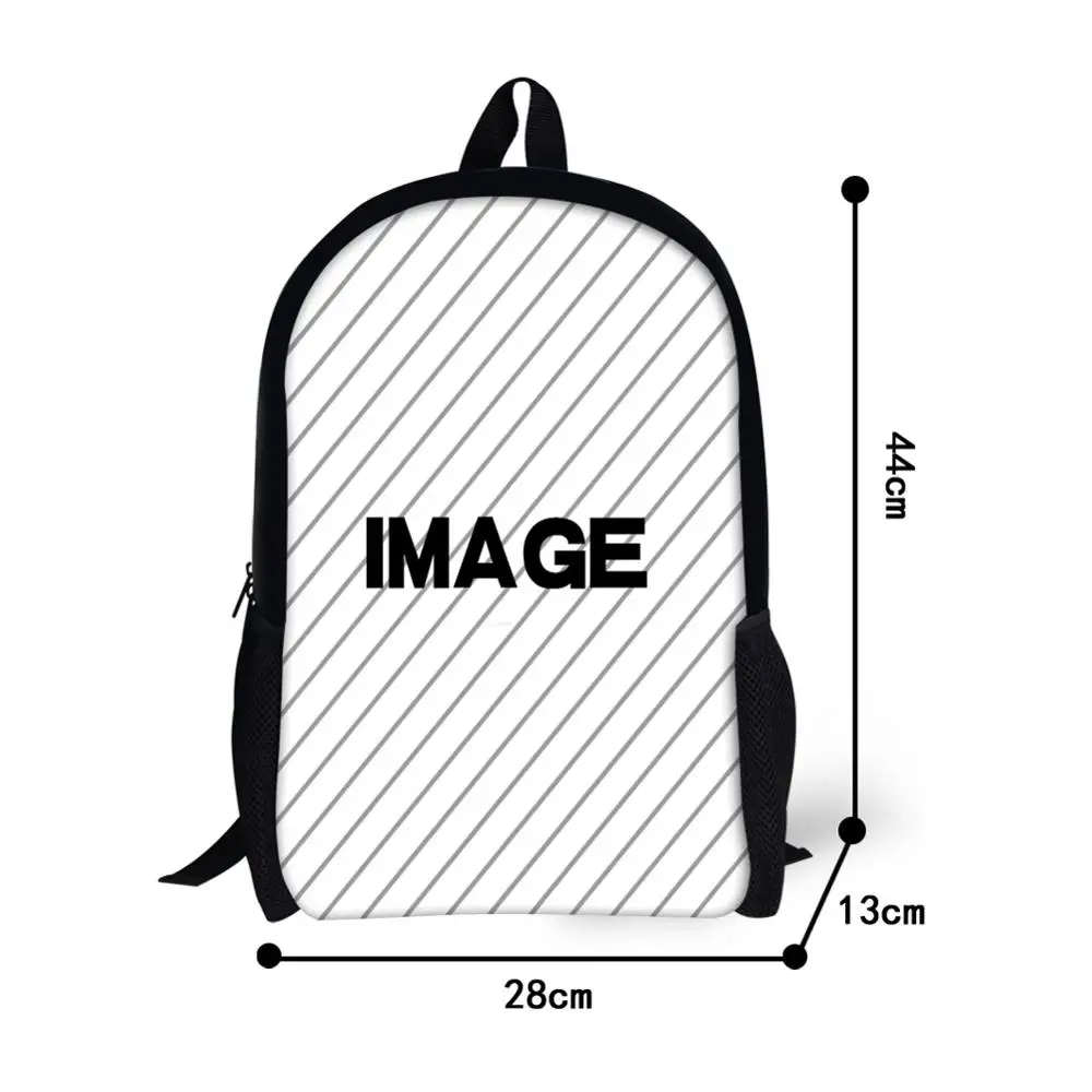 INSTANTARTS 3D Волк рюкзак для молодых девочек и мальчиков Mochila студенческий школьный крутой животный узор мужской набор Рюкзак Детские сумки для книг