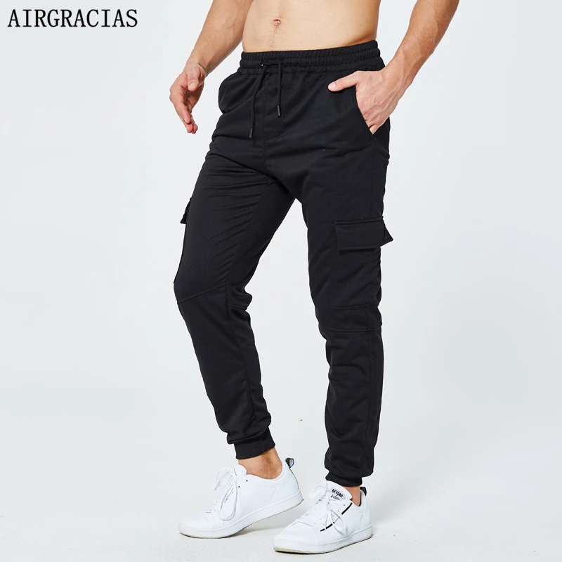 

AIRGRACIAS Mens Pants Elasticity Skinny Sweatpants Mens Joggers Pants streetwear Brand Clothing US/EU Size XXL Harem sweatpants
