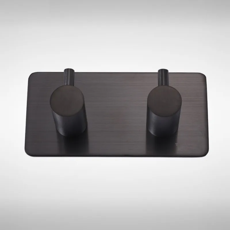 MTTUZK Stainless steel Clothes hooks black simple row of for cap coat no punching towel hook wall door | Обустройство дома