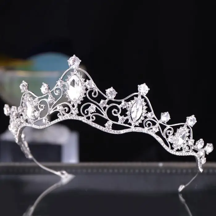 Европейский роскошный модный с кристаллами, со стразами волнистые короны для принцессы невесты аксессуары для волос головные уборы женские украшения для волос тиары