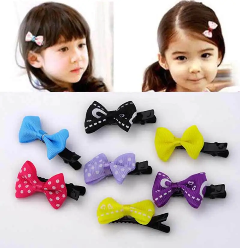 

10Pcs Mix Lot Kids/Girls Dot Bowknot Hair Clips Barrette Baby Hair Clip Brand New Cute Hair Accessories