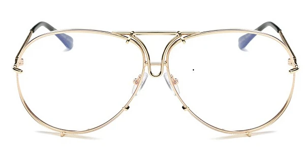Gold clear Дизайн большого бренда, авиационные солнцезащитные очки для мужчин, модные очки, зеркальные женские солнцезащитные очки для женщин, очки Ким Кардашьян - Цвет линз: Gold clear