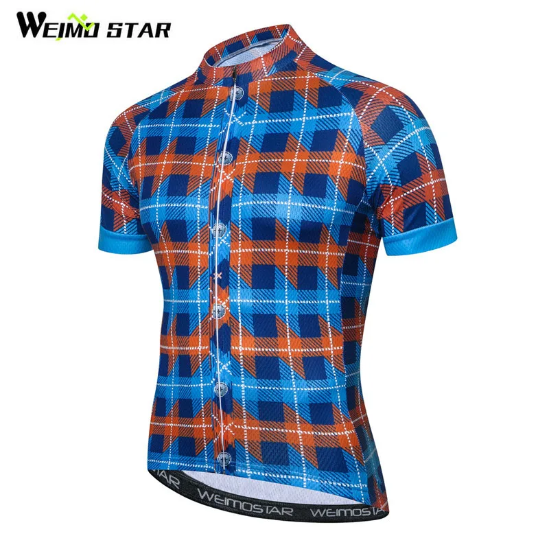 

Weimostar Pro Team Grid велосипедная рубашка, летняя велосипедная рубашка с коротким рукавом, одежда для велоспорта, быстросохнущая MTB велосипедная р...