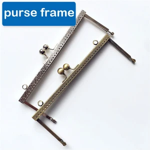 Полосатая рамка для кошелька с накатанными краями 20 см, женская сумочка сделай сам, металлическая застежка, фурнитура, аксессуары 5 шт.лот