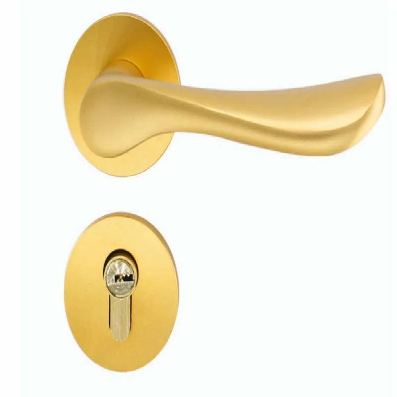 

universal left right bedroom bathroom living room door lock door handle golden black modern popular full set free shipping