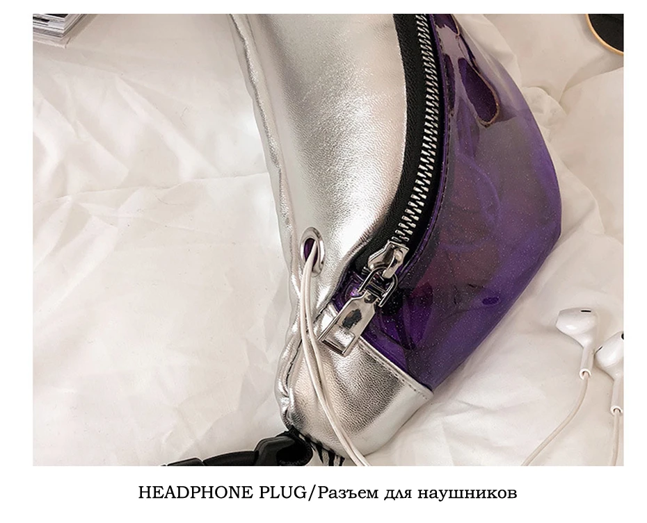 Summer Transparent Fanny Packs For Women Chain Waist Packs Ladies Small Belt Bags Female Chest Bag Travel Waist Pack