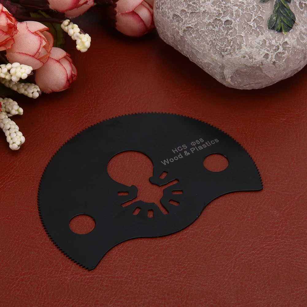 

1PC 88mm Semi Circular HCS Segment Saw Blade Oscillating Multi Power Tool Black For Wood Metal Cutting