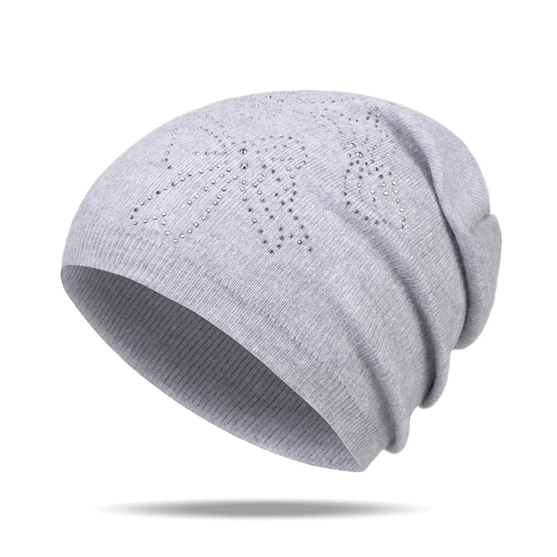 Light Gray MLTBB модная зимняя шапка простая женская вязаная шапка повседневная женская шапка с рисунком однотонная мягкая женская шапка теплая шерстяная шапка - Цвет: Light Gray