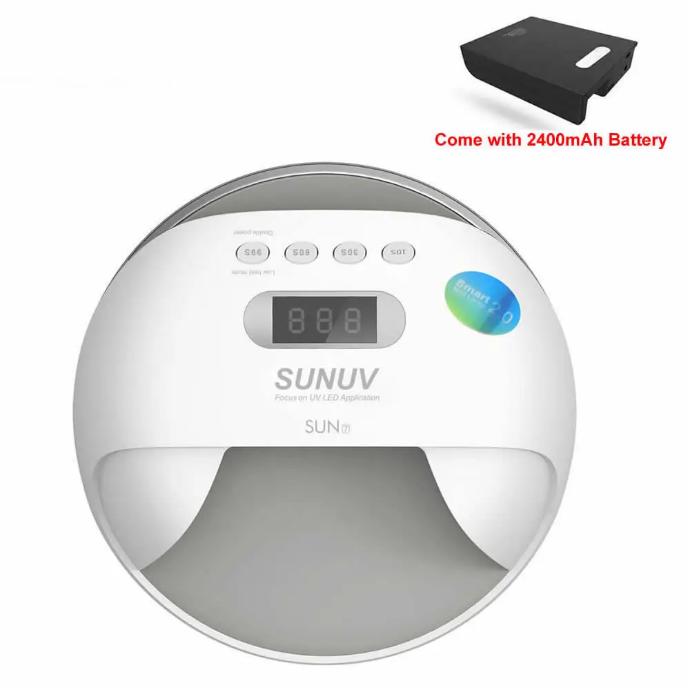 SUNUV 48 Вт SUN7 Беспроводная светодиодный светодиодная УФ лампа для ногтей
