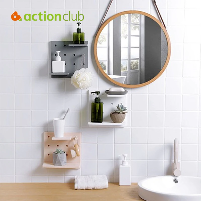 ACTIONCLUB/ванная комната настенный подвес Кухня пластик отверстие доска полка стены