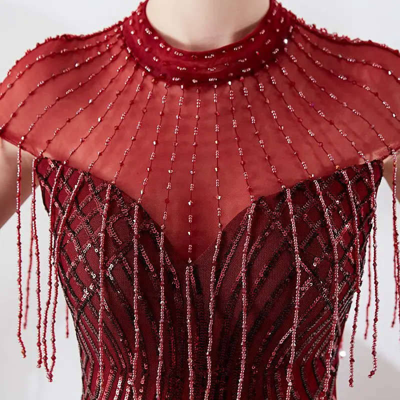 Burgundy Evening Dresses 2019 Long Mermaid Banquet Formal Occasion Party Prom Dress for Women Pears High Qualitiy | Свадьбы и