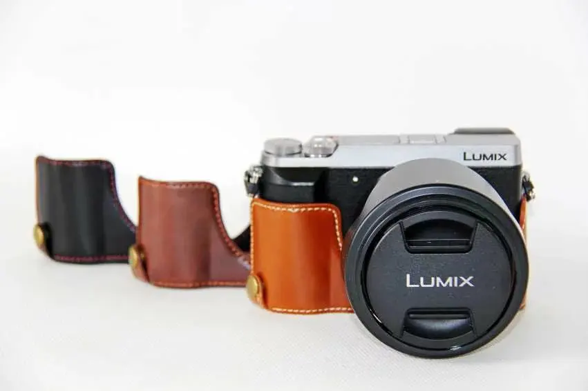 Чехол из искусственной кожи для камеры Panasonic Lumix защитный полукорпус нижней
