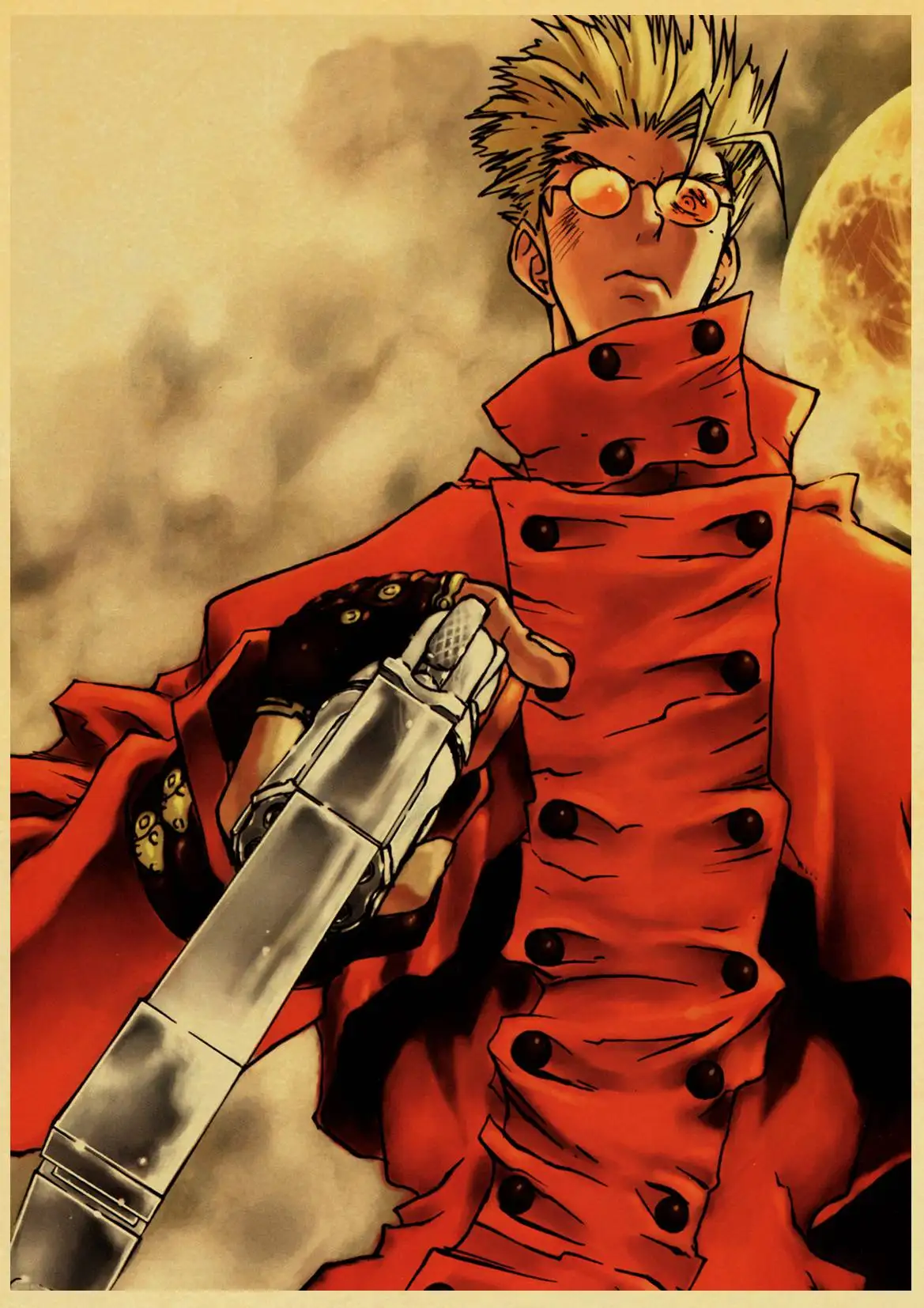 Trigun аниме Ретро плакат стикер бар настенные наклейки декоративные настенные украшения дома