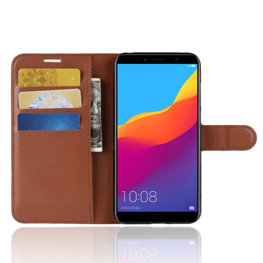 Чехол для Huawei Y6 Prime 2018 кожаный флип кошелек 5 7 дюйма чехол телефона Y 6 зеркальная