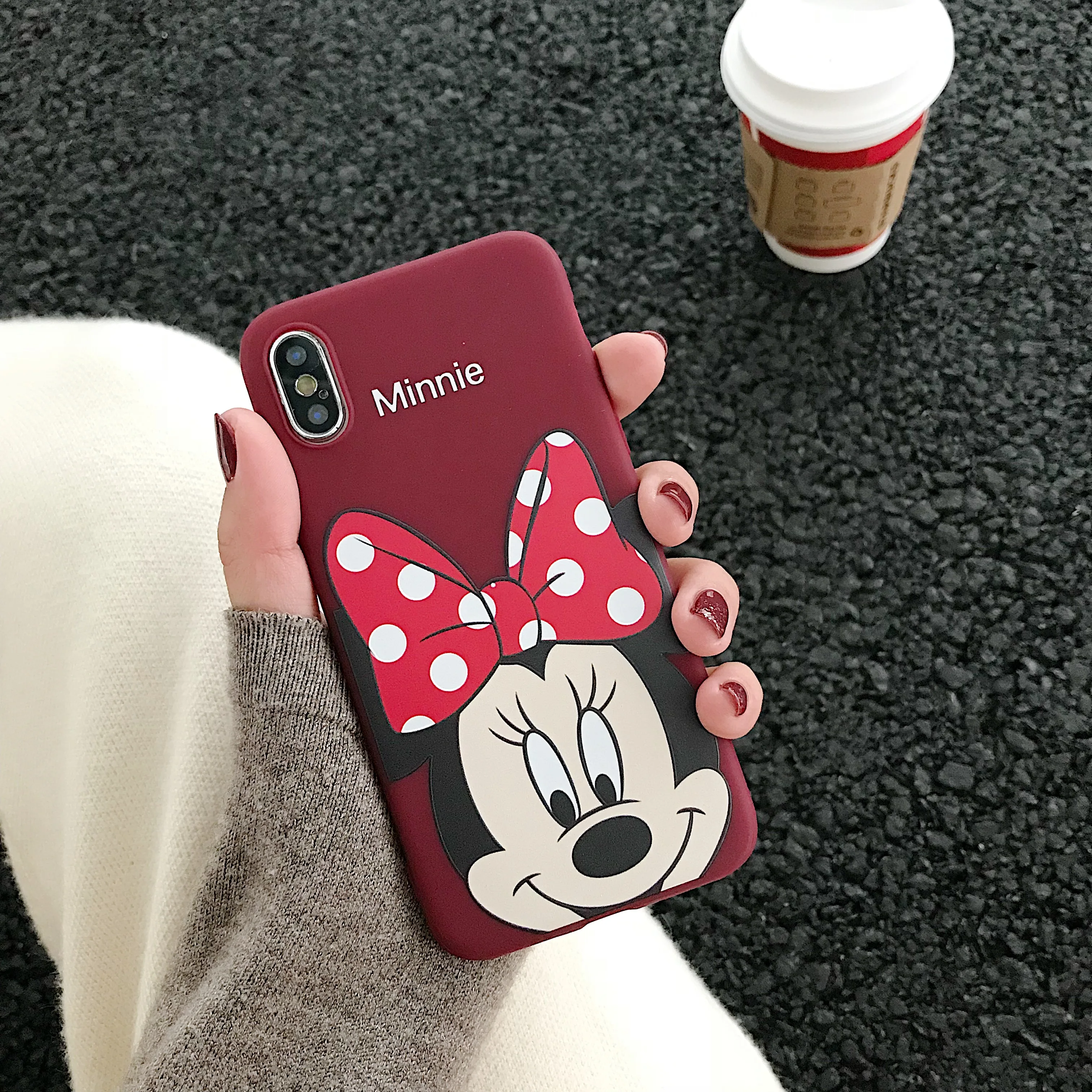 3D Минни Маус, милая Минни держатель кольцо чехол для iphone 6 S plus, 7, 7 plus, 8, 8 plus, X XS XR MAX 11 Pro мультфильм девочка игрушка чехол для телефона capa