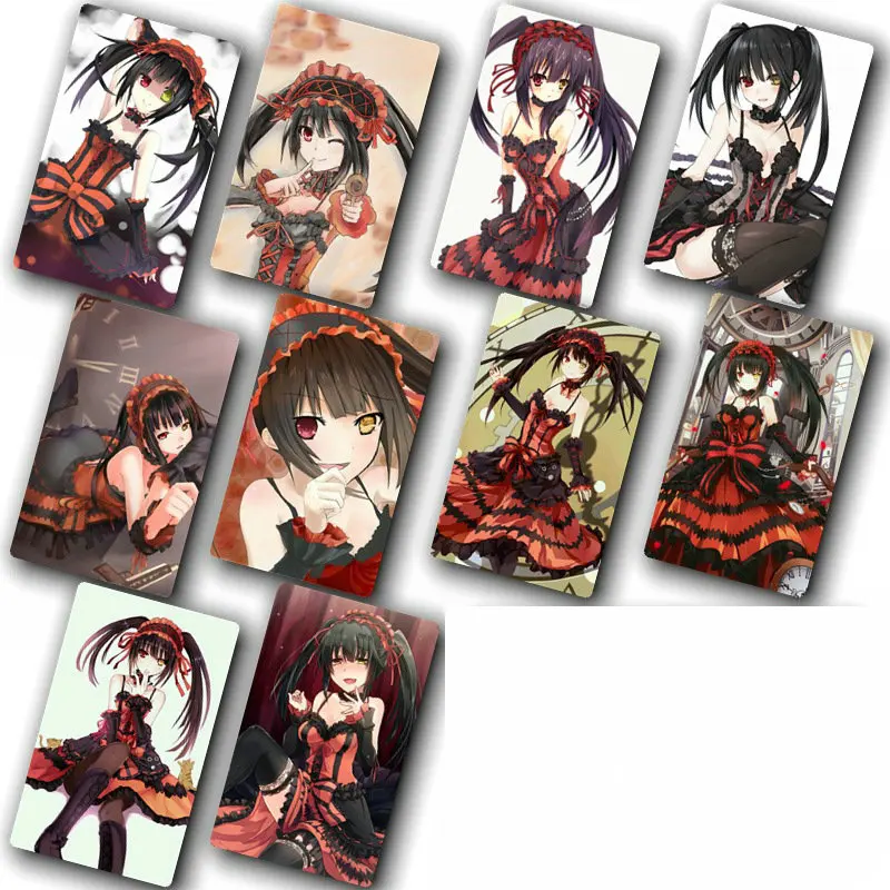 100 шт./лот, AC DATE A LIVE, аниме, кристальная карточная наклейка, для детей, водонепроницаемая, сделай сам, клейкая наклейка s для банковских карт, для общественного транспорта