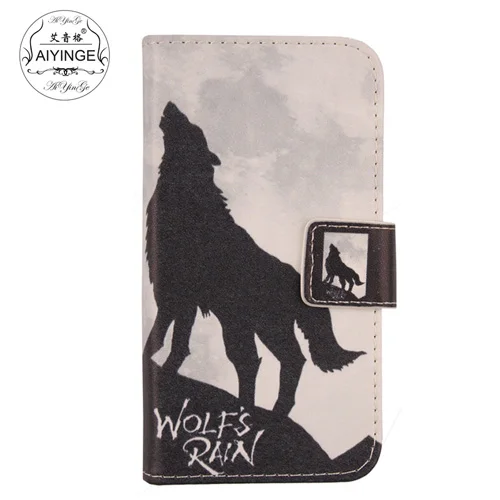 Wolf howl Для Unimax UMX U683CL чехол 5 дюймов Роскошный кожаный флип-бумажник чехол для мобильного телефона чехол для Unimax UMX U683CL Funda - Цвет: Wolf howl