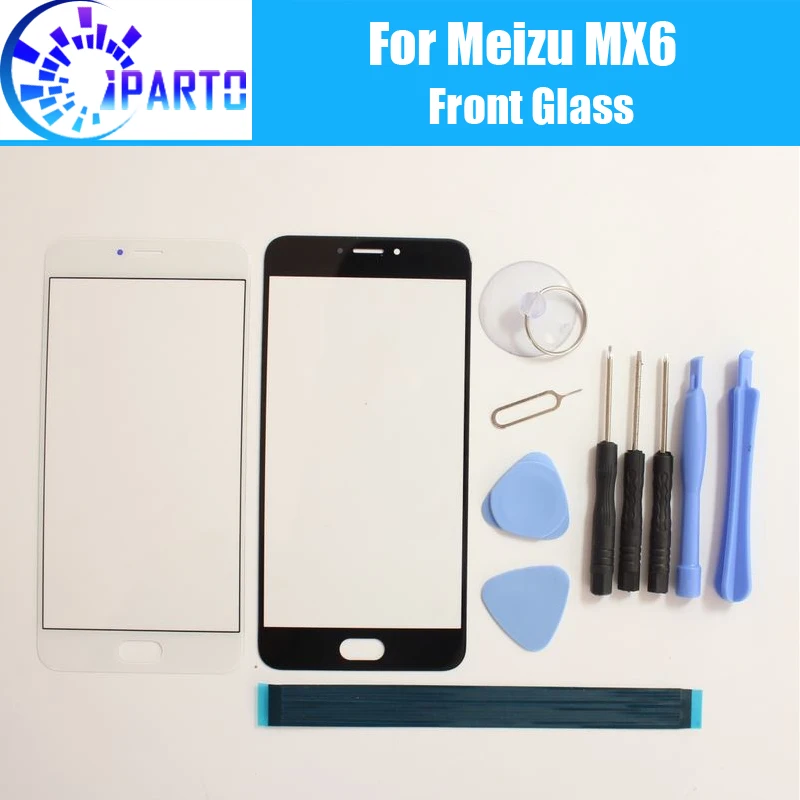 

Для Meizu MX6 передняя стеклянная линза экрана 100% оригинальный передний сенсорный экран стеклянная внешняя линза для телефона Meilan MX6 + Инструме...