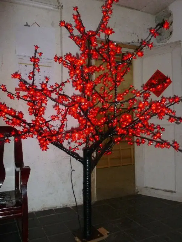 

Christmas New year party garden LED Cherry Blossom Tree 864 pcs LED Bulbs 2m/6.5ft Height 110/220VAC Rainproof Outdoor Usage