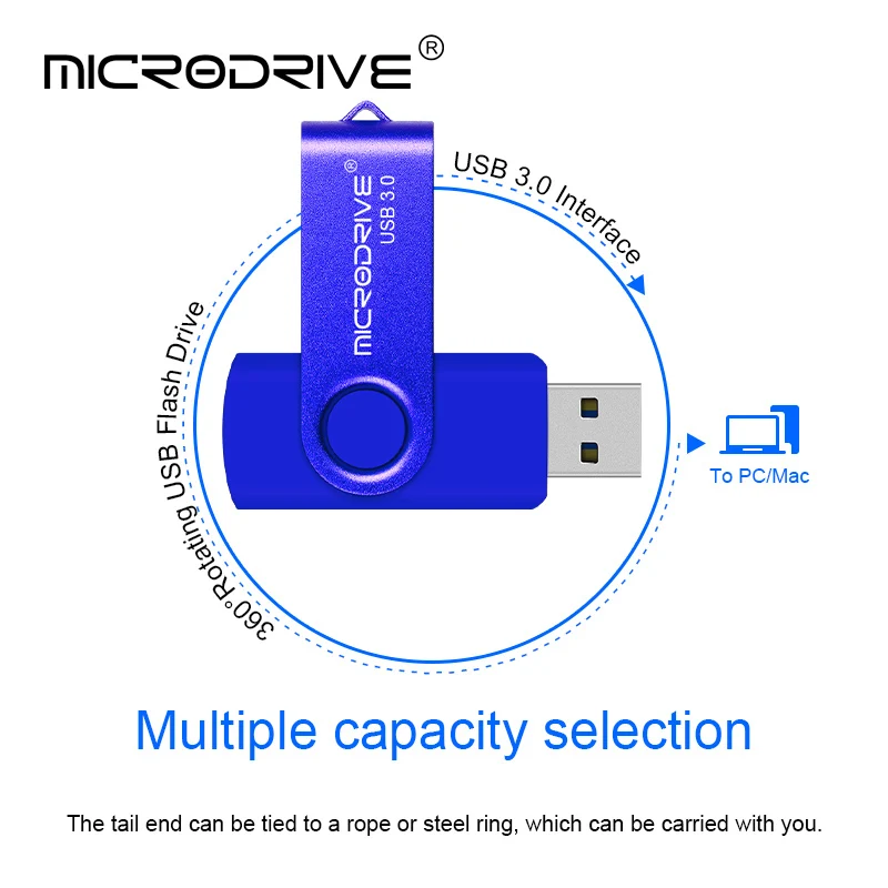 Металлический usb флеш накопитель USB 3 0 вращающийся 16 ГБ накопители 32 Гб карта