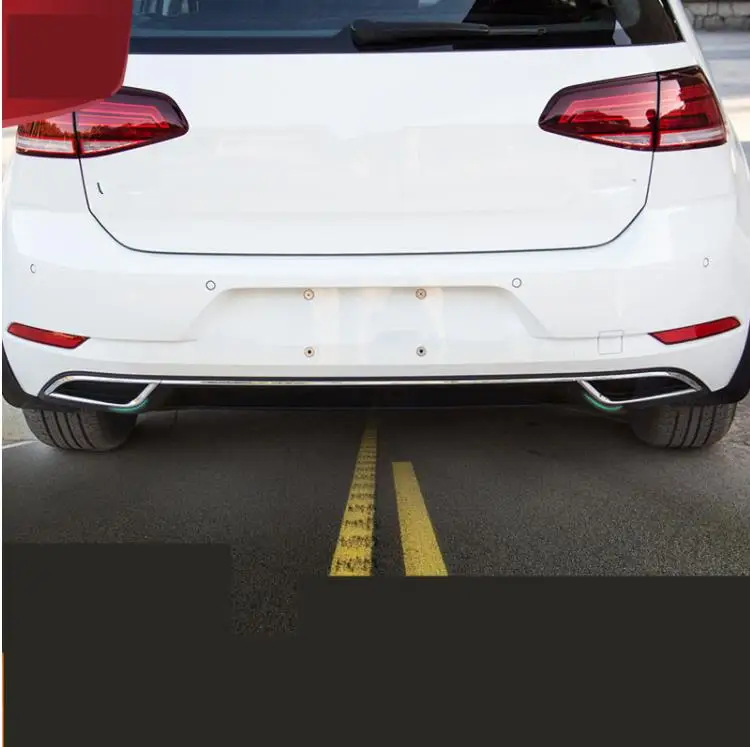 Нержавеющая сталь выхлопные трубы горло декоративные блестки для Volkswagen Golf 7/7 5 2018
