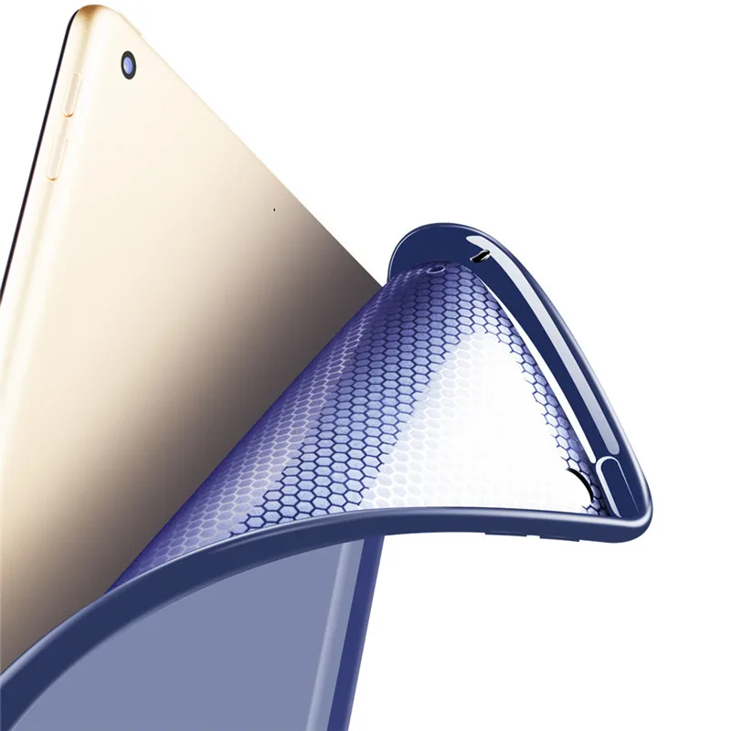 Для iPad 6 A1566 A1567 чехол из искусственной кожи + Мягкая силиконовая задняя крышка ТПУ