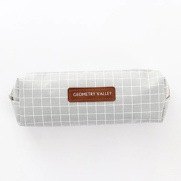 Grid Gray Square Чехол для карандашей Estuche Escolar Trousse Scolaire Stylo School Kalemlik чехол для карандашей Estuches Para El Colegio Trousse Scolaire Grid - Цвет: Grid Gray Square