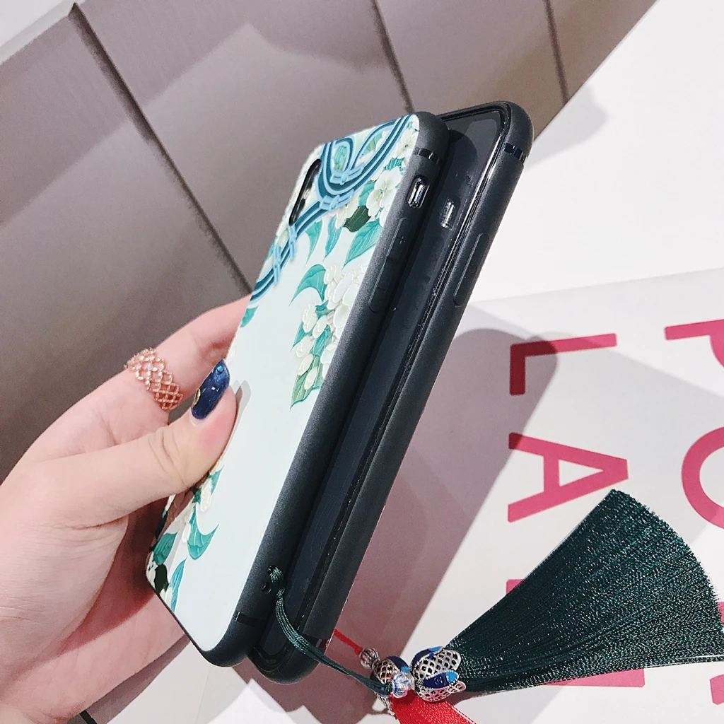 Чехол для телефона с кисточкой cheongsam Story of Yanxi Palace iphone 7 XR Xs max 6 6S 8 plus |