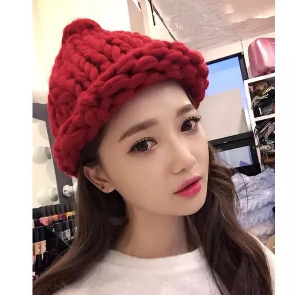 Сверхтолстая пряжа для вязания Высококачественная толстая шапки ручного