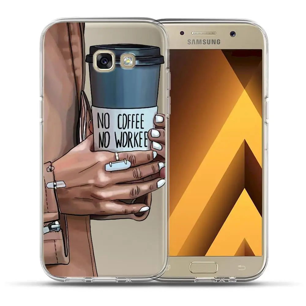 Baby Mom Girl Queen Bumper Print Case For Samsung Galaxy A3 A5 A7 2017 2016 A6 A8 Plus A8+ A9 2018 Soft Silicone TPU Cover Etui |