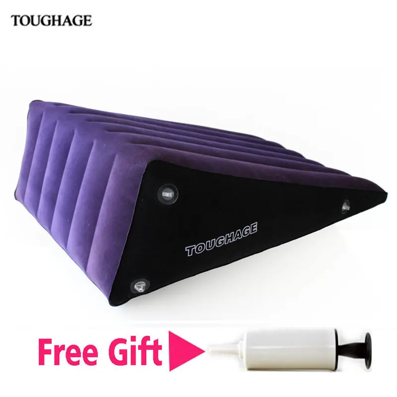 Toughage Various Sex Position Furniture Inflatable Sex Pillow Triangle Magic Position Wedge Pillow Cushion Sofa Chair for Couple