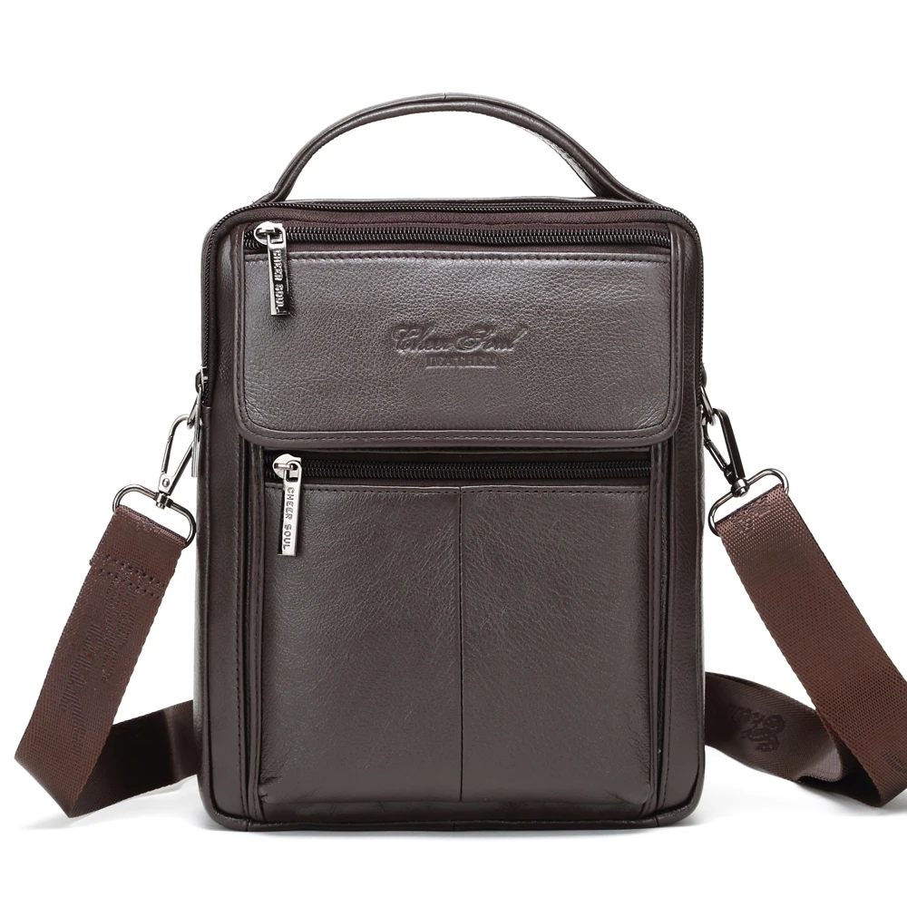 Сумка на плечо мужская из натуральной кожи повседневный мессенджер маленький