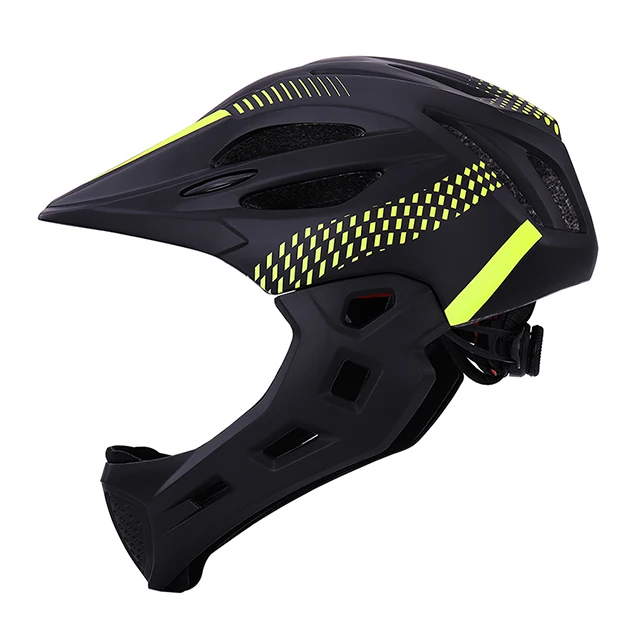 color3 Детский светодиодный тренировочный полностью покрытый внедорожный MTB велосипедный Трейл горный DH Fullface Детский велосипедный спортивный защитный шлем велосипедные шлемы - Цвет: color3