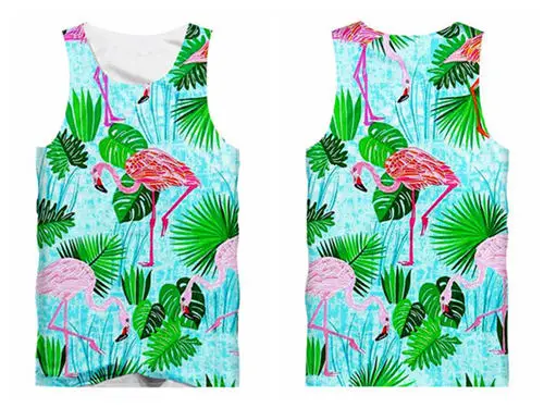 flowers tank tops 03 Тропические цветы 3D принт для мужчин безрукавки для фитнеса Лето без рукавов жилет тренажерные залы стрингеров майка на заказ унисекс Одежда - Цвет: flowers tank tops 03