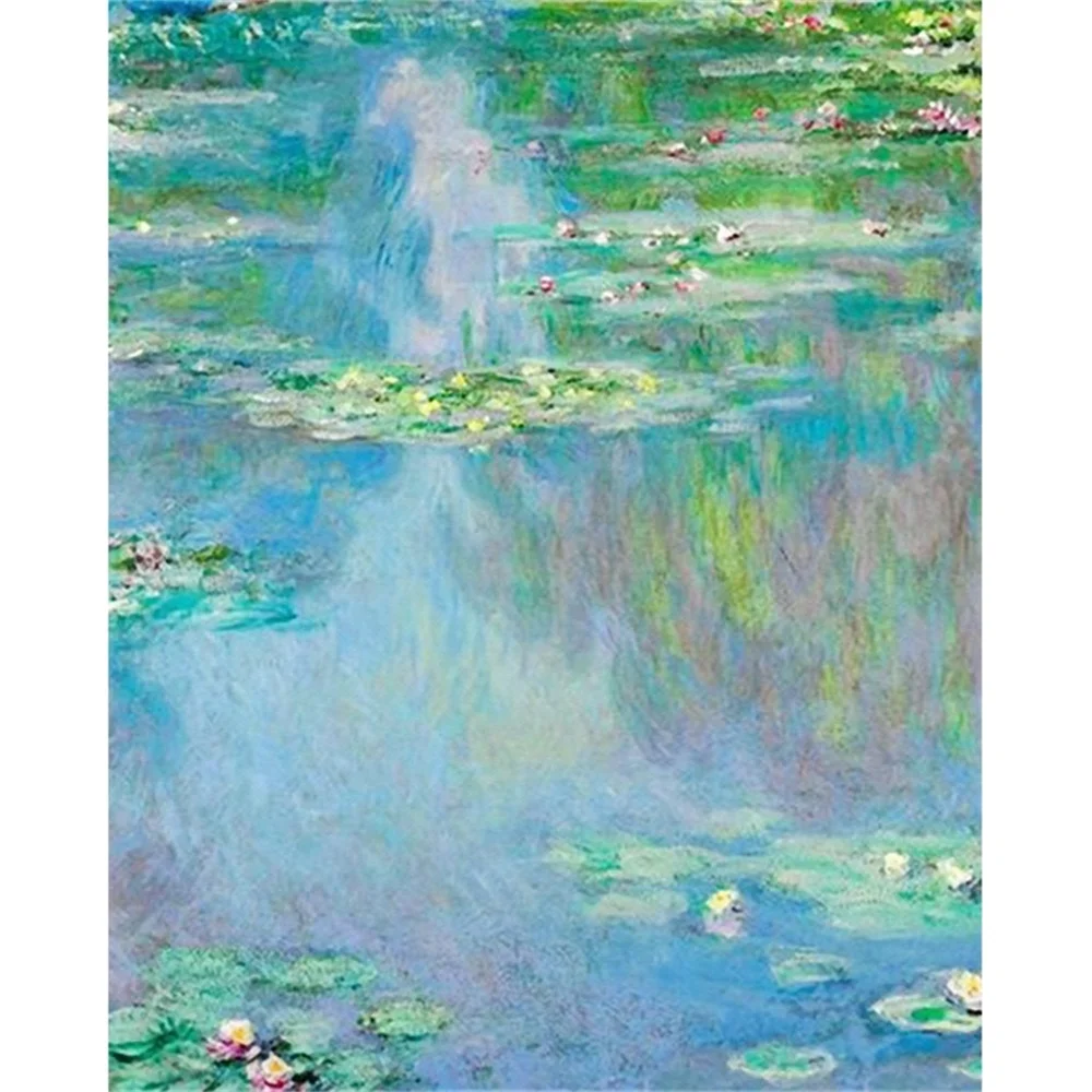 Laeacco холщовая картина с каллиграфией HD Monet водяной лилии плакаты и принты
