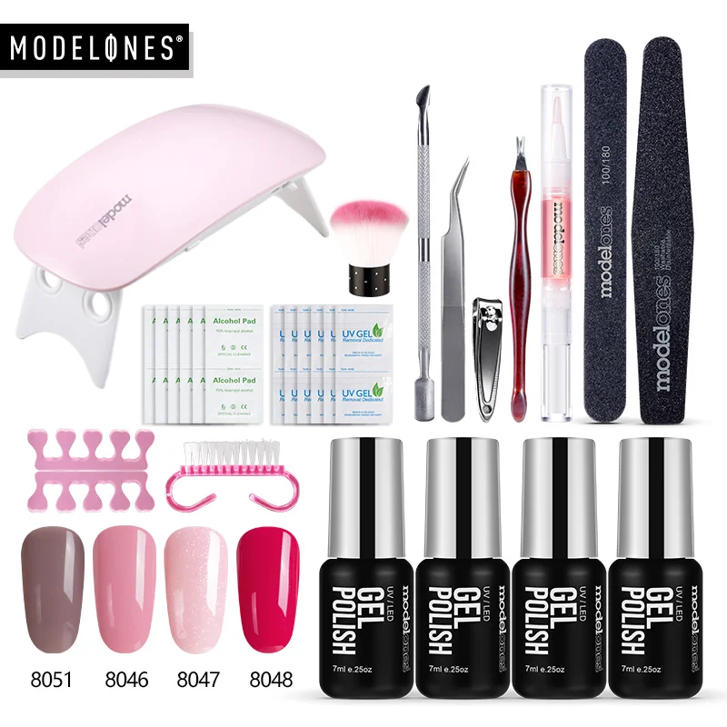 Modelones 17 шт./лот 6 Вт USB кабель Светодиодная лампа для лечения всех типов гель лака