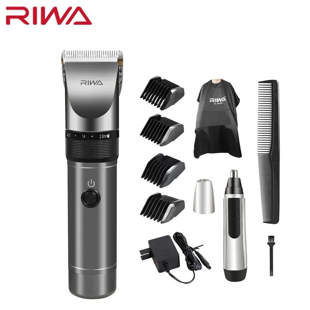 With Nose Trimmer 4 RIWA профессиональная машинка для стрижки волос X9 с оригинальной упаковкой лезвия машинка для стрижки волос для парикмахерский триммер для волос - Цвет: With Nose Trimmer 4