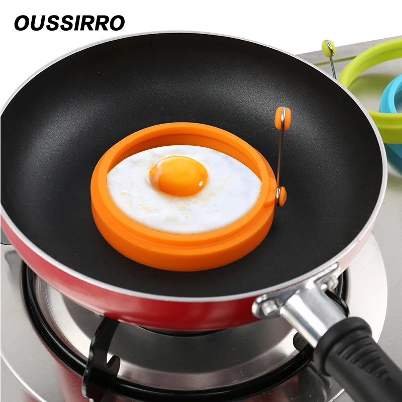 1 шт. круглая форма для жарки яиц из силикагеля|egg mould|fried eggportable food |