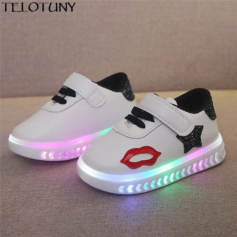 TELOTUNY 2018 Children Kids Baby Infant Toddler Girls Boys Lightning LED Luminous Sport Shoes Sneakers IU30 | Детская одежда и