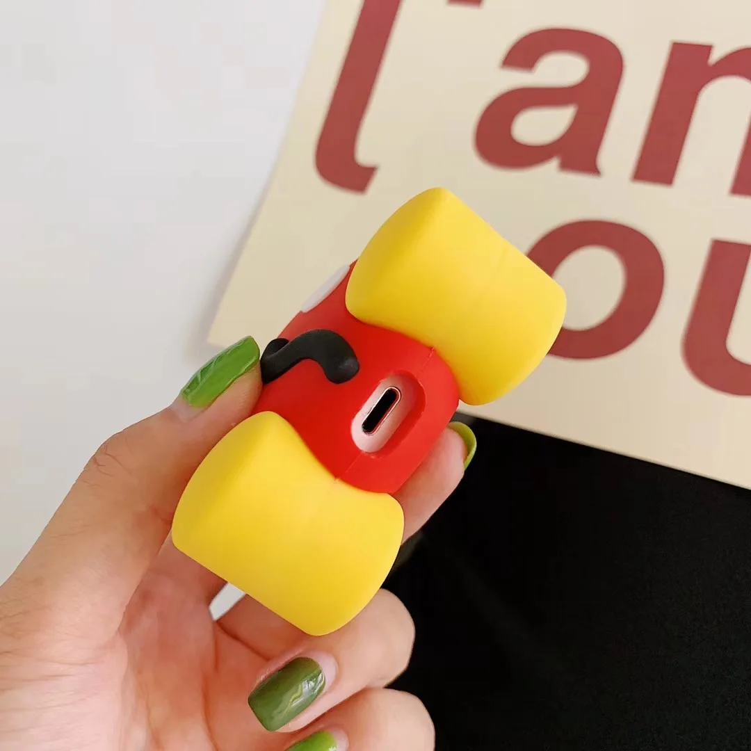 Для Airpods Air Pods силиконовый чехол Микки защитная сумка-чехол Защита от потери Fundas аксессуары