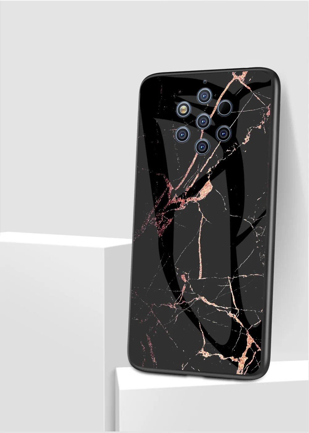 Чехол для Nokia 9 Pure View, роскошное Мраморное закаленное стекло, силиконовая рамка, задняя крышка для Nokia 9 PureView, защитный чехол для телефона