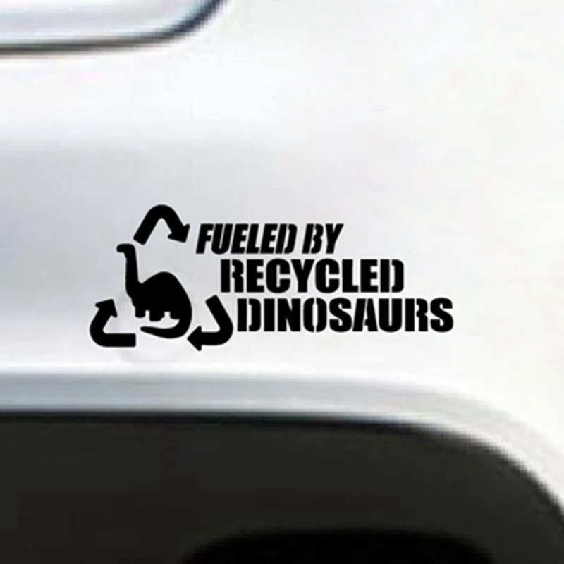 

Funny 4x4 Off Road Art Decor Car Decals Die Cut Vinyl Sticker - Fueled By Recycled Dinosaurs Removable Decals Car Window Decor