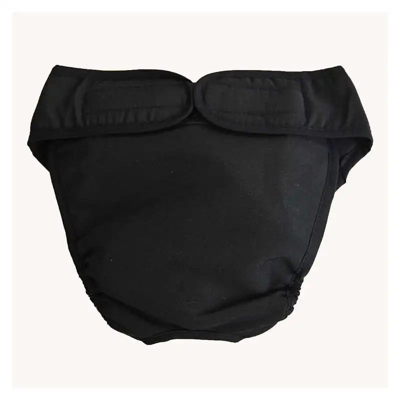 Черный Физиологические штаны для собак, S-XL, подгузники, гигиенические, моющиеся, женские шорты для собак, трусики для менструации, нижнее белье, трусы, комбинезон для собак - Цвет: Черный