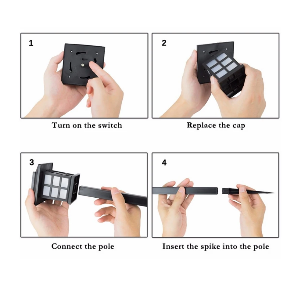 

XUNATA 1PC 6PCS Palace Lantern Solar Garden Stake Light Outdoor Patio Pathway Driveway Lawn Decoration Light Sensor lamps