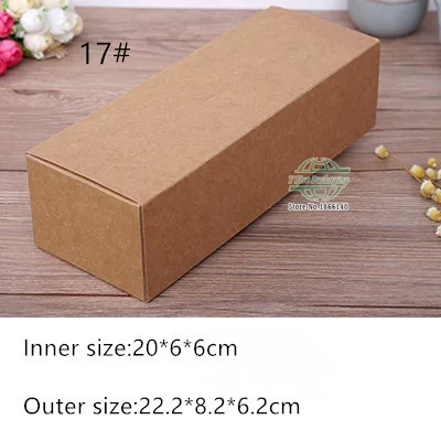 

Inner size20*6*6cm Kraft Paper Drawer Box Blank Candy Paper Box Handmade Soap Gift Box 100pcs/lot Free shipping