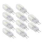 Светодиодная лампочка G4, 10 шт.лот, 3 Вт, 12 В220 В переменного тока, 2835SMD, 12 светодиодов теплогохолодного белого света, 360 Угол луча, сменная галогенная лампа
