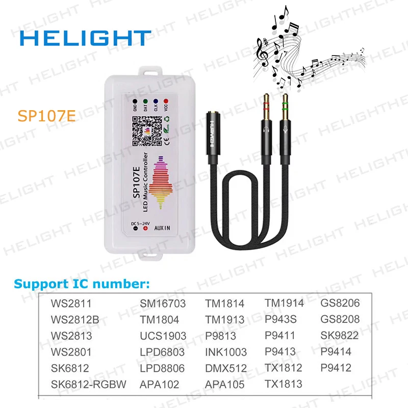 Музыкальный контроллер SP108E/sp107 e/SP105E/SP110E SPI Wi Fi Bluetooth pixel приложение для смартфона