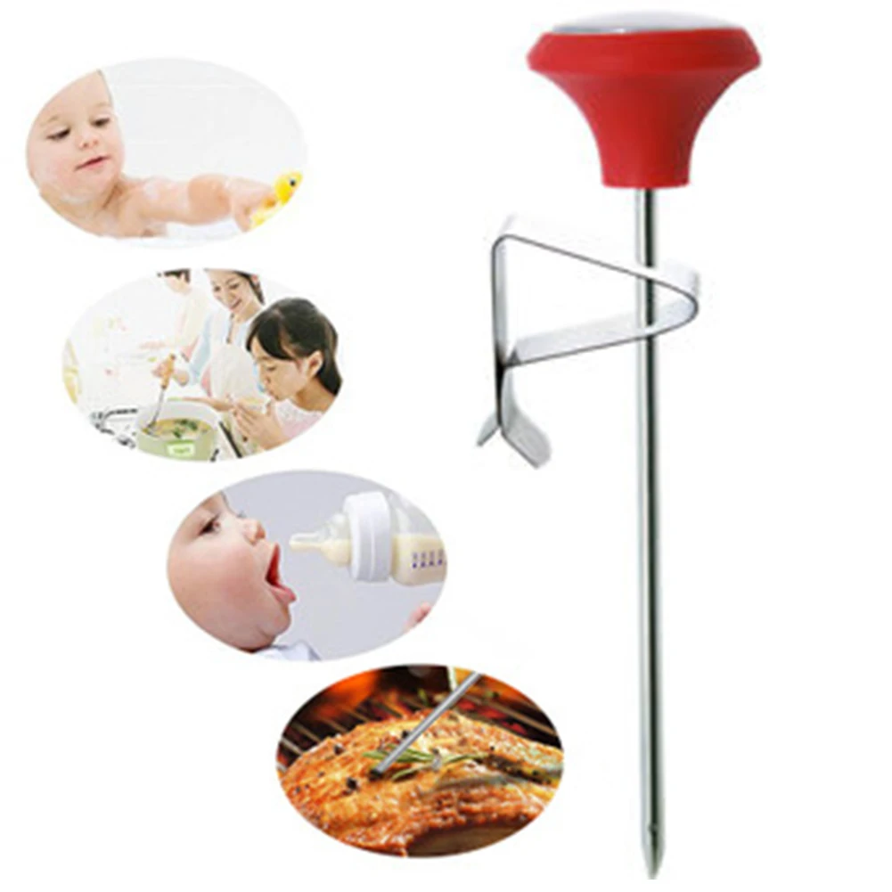 Milk BBQ Stainless Steel Food Coffee Thermometer Professional High With Clips | Дом и сад